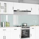 Køkkenbacksplash 2 pcs Hvid 120 x 60 cm hærdet glas