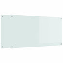 Køkkenbacksplash 2 pcs Hvid 120 x 60 cm hærdet glas