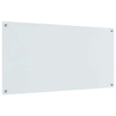 Køkkenbacksplash 2 pcs Hvid 120 x 60 cm hærdet glas