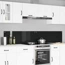 Køkkenbacksplash 2 pcs Sort 110 x 40 cm hærdet glas
