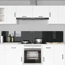 Køkkenbacksplash 2 pcs Sort 110 x 40 cm hærdet glas