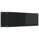 Køkkenbacksplash 2 pcs Sort 110 x 40 cm hærdet glas