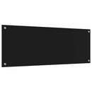 Køkkenbacksplash 2 pcs Sort 110 x 40 cm hærdet glas