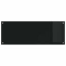 Køkkenbacksplash 2 pcs Sort 110 x 40 cm hærdet glas