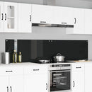 Køkkenbacksplash 2 pcs Sort 110 x 50 cm hærdet glas