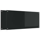 Køkkenbacksplash 2 pcs Sort 110 x 50 cm hærdet glas