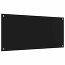 Køkkenbacksplash 2 pcs Sort 110 x 50 cm hærdet glas