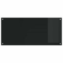 Køkkenbacksplash 2 pcs Sort 110 x 50 cm hærdet glas