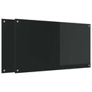 Køkkenbacksplash 2 pcs Sort 110 x 60 cm hærdet glas