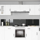 Køkkenbacksplash 2 pcs Sort 120 x 40 cm hærdet glas