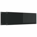 Køkkenbacksplash 2 pcs Sort 120 x 40 cm hærdet glas