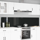 Køkkenbacksplash 2 pcs Sort 120 x 50 cm hærdet glas