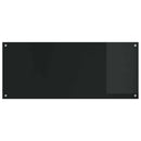 Køkkenbacksplash 2 pcs Sort 120 x 50 cm hærdet glas
