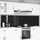 Køkkenbacksplash 2 pcs Sort 120 x 60 cm hærdet glas