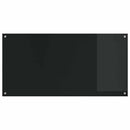 Køkkenbacksplash 2 pcs Sort 120 x 60 cm hærdet glas