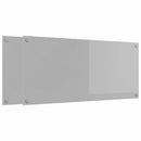 Køkkenbacksplash 2 stk. Lysegrå 110 x 50 cm hærdet glas