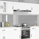 Køkkenbacksplash 2 pcs Lysegrå 110 x 60 cm hærdet glas