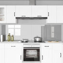 Køkkenbacksplash 2 pcs Lysegrå 110 x 60 cm hærdet glas