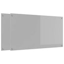 Køkkenbacksplash 2 pcs Lysegrå 110 x 60 cm hærdet glas