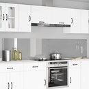 Køkkenbacksplash 2 pcs Lysegrå 120 x 50 cm hærdet glas