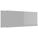 Køkkenbacksplash 2 pcs Lysegrå 120 x 50 cm hærdet glas