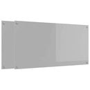 Køkkenbacksplash 2 pcs Lysegrå 120 x 60 cm hærdet glas