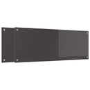 Køkkenbacksplash 2 pcs Mørkegrå 110 x 40 cm hærdet glas