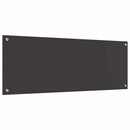 Køkkenbacksplash 2 pcs Mørkegrå 110 x 40 cm hærdet glas