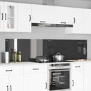 Køkkenbacksplash 2 pcs Mørkegrå 110 x 50 cm hærdet glas