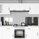 Køkkenbacksplash 2 pcs Mørkegrå 110 x 50 cm hærdet glas