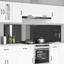 Køkkenbacksplash 2 stk. Mørkegrå 110 x 60 cm hærdet glas