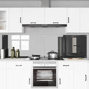 Køkkenbacksplash 2 stk. Mørkegrå 110 x 60 cm hærdet glas