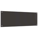 Køkkenbacksplash 2 pcs Mørkegrå 120 x 40 cm hærdet glas