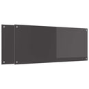 Køkkenbacksplash 2 pcs Mørkegrå 120 x 50 cm hærdet glas