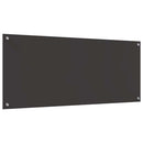 Køkkenbacksplash 2 pcs Mørkegrå 120 x 50 cm hærdet glas