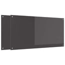 Køkkenbacksplash 2 pcs Mørkegrå 120 x 60 cm hærdet glas