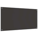 Køkkenbacksplash 2 pcs Mørkegrå 120 x 60 cm hærdet glas