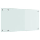 Køkkenbacksplash 2 pcs Hvid 70 x 40 cm hærdet glas