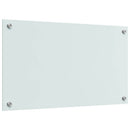 Køkkenbacksplash 2 pcs Hvid 70 x 40 cm hærdet glas