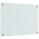 Køkkenbacksplash 2 pcs Hvid 70 x 50 cm hærdet glas