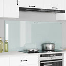 Køkkenbacksplash 2 pcs Hvid 70 x 60 cm hærdet glas