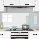 Køkkenbacksplash 2 pcs Hvid 70 x 60 cm hærdet glas