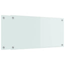 Køkkenbacksplash 2 pcs Hvid 80 x 40 cm hærdet glas