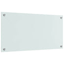 Køkkenbacksplash 2 pcs Hvid 80 x 40 cm hærdet glas