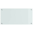 Køkkenbacksplash 2 pcs Hvid 80 x 40 cm hærdet glas