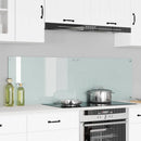Køkkenbacksplash 2 pcs Hvid 80 x 50 cm hærdet glas