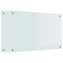 Køkkenbacksplash 2 pcs Hvid 80 x 50 cm hærdet glas