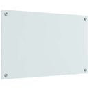 Køkkenbacksplash 2 pcs Hvid 80 x 50 cm hærdet glas