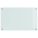 Køkkenbacksplash 2 pcs Hvid 80 x 50 cm hærdet glas