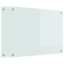 Køkkenbacksplash 2 pcs Hvid 80 x 60 cm hærdet glas
